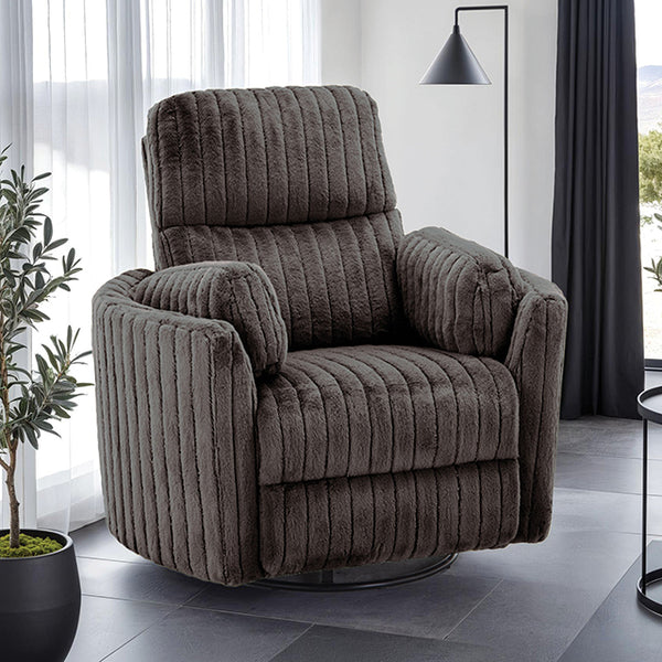 Belper Power Glider Recliner w/ Swivel – Chocolate Brown