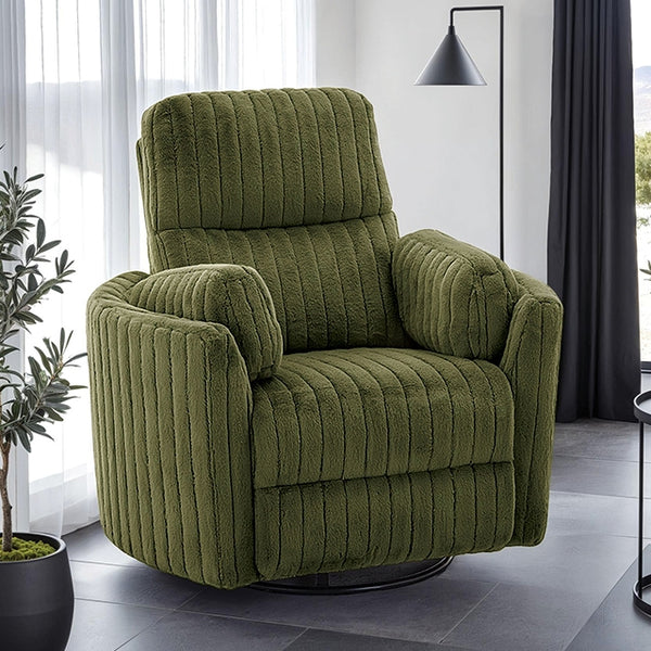 Belper Power Glider Recliner w/ Swivel – Olive Green
