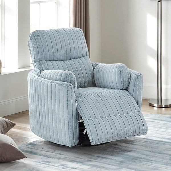 Belper Power Glider Recliner w/ Swivel – Sky Blue