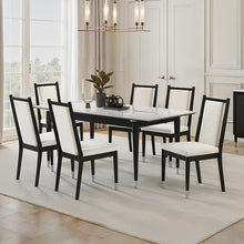 Maidstone 7 Pc Dining Table Set – Black/White