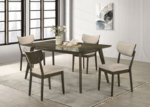 Huttwil 5 Pc Counter Ht. Table Set – Dark Walnut/Beige