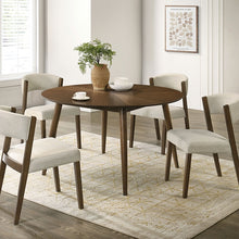 Raissa 5 Pc Round Dining Table Set – Walnut