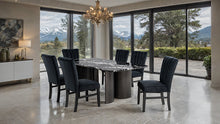 Selsey 7 Pc Dining Table Set – Black