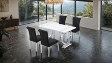 Holstebro 5 Pc 60" Dining Table Set – Silver/Black