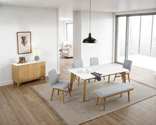 Mandier 6 Pc Dining Table Set w/ Bench – Natural