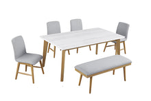 Mandier 6 Pc Dining Table Set w/ Bench – Natural