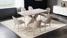 Lenvik 7 Pc Dining Table Set – White/Brown