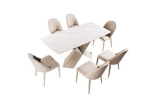 Lenvik 7 Pc Dining Table Set – White/Brown