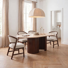 Narvik 5 Pc Dining Table Set – Light Beige/Walnut
