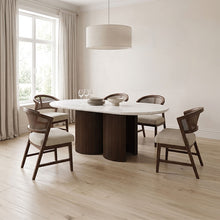 Narvik 5 Pc Dining Table Set – White/Walnut