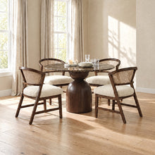 Cirava 5 Pc Dining Table Set – Dark Brown/Walnut