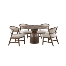 Cirava 5 Pc Dining Table Set – Dark Brown/Walnut