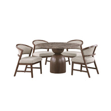 Cirava 5 Pc Dining Table Set – Dark Brown/Walnut