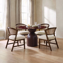 Cirava 5 Pc Dining Table Set – Red/Walnut