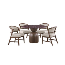 Cirava 5 Pc Dining Table Set – Red/Walnut