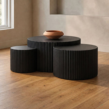 Narella 3 Pc Coffee Table Set – Black