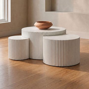 Narella 3 Pc Coffee Table Set – White