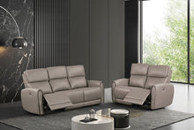 Schlieren Power Reclining Sofa & Loveseat Set – Light Brown