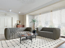Aversa Sofa & Loveseat Set – Charcoal Gray