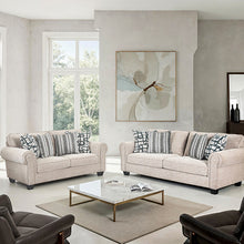 Viviani Sofa + Loveseat – Light Brown/Taupe