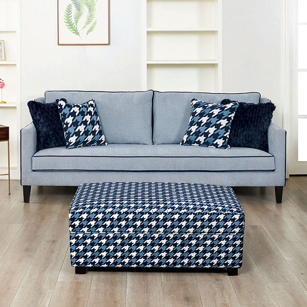 Colindale Sofa & Loveseat Set – Gray/Blue
