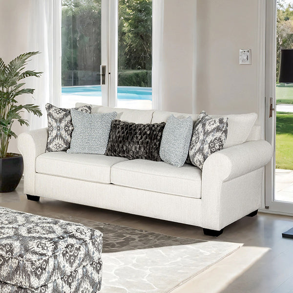 Queensbury Sofa & Loveseat Set – White