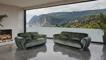 Trevisan Sofa & Loveseat Set – Olive Green