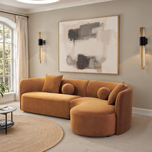 Revello Sectional – Caramel Brown