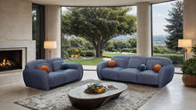Previti Sofa & Loveseat Set – Denim Blue