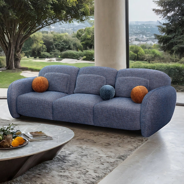 Previti Sofa & Loveseat Set – Denim Blue