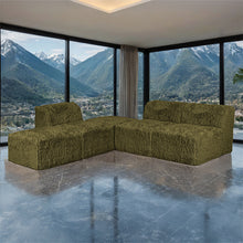Nappi L-Sectional (Compressed Foam) – Olive Green