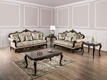 Veracruz Sofa & Loveseat Set – Dark Cherry/Beige