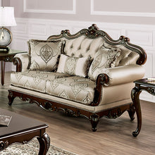 Veracruz Sofa & Loveseat Set – Dark Cherry/Beige