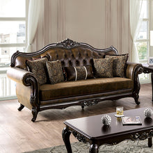 Ensenada Sofa & Loveseat Set – Dark Cherry/Brown