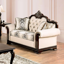 Yucatan Sofa & Loveseat Set – Dark Cherry/Beige