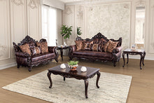 Palencia Sofa & Loveseat Set – Dark Cherry/Brown