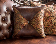 Palencia Sofa & Loveseat Set – Dark Cherry/Brown