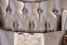 Albacete Sofa & Loveseat Set – Champagne/Purple