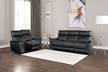 Bienne Reclining Sofa & Loveseat Set – Black