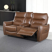 Terentius Power Reclining Sofa & Loveseat Set – Caramel Brown