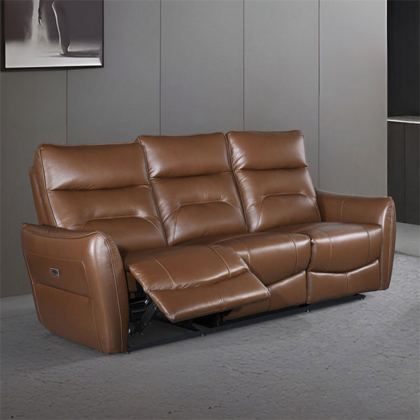 Terentius Power Reclining Sofa & Loveseat Set – Caramel Brown