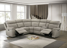 Oliverus Power Sectional – Taupe