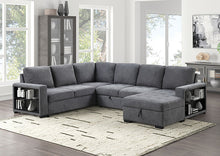 Stockwell Sleeper Sofa Sectional – Dark Gray