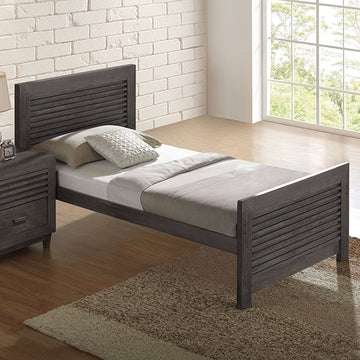 Griffin 4 Pc Twin Bedroom Set – Charcoal Brown