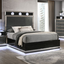 Noire 5 Pc Queen Bedroom Set – Charcoal Gray/Black