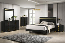 Lillestrom 5 Pc Queen Bedroom Set – Black/Gold