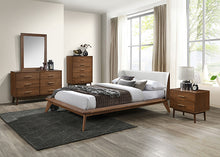 Lenzburg 5 Pc Queen Bedroom Set – Walnut/Beige