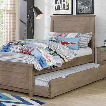 Vevey 4 Pc Twin Bedroom Set – Wire-Brushed Warm Gray