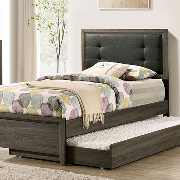 Roanne 4 Pc Twin Bedroom Set – Gray/Charcoal