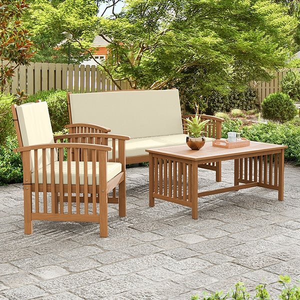 Kyushu 4 Pc Patio Set – Natural/Beige